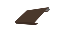 Ламель лицевая 150 забора жалюзи Texas стартовая/финишная для калиток и ворот 0,5 Atlas X с пленкой RAL 8017 шоколад