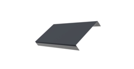 Ламель обратная 150 забора жалюзи Texas стартовая/финишная для калиток и ворот 0,5 Drap с пленкой RAL 7024 мокрый асфальт