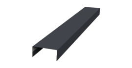 Крышка 30х15 жалюзи Texas 0,45 Drap ST RAL 7024 мокрый асфальт (3м)