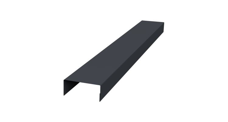 Крышка 45х20 жалюзи Texas 0,5 Satin Matt TX RAL 7024 мокрый асфальт (3м)