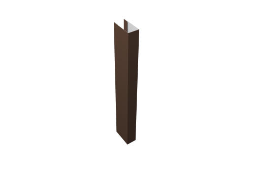 Стойка Texas для калиток и ворот 0,7 PE RAL 8017 шоколад (2,5м)