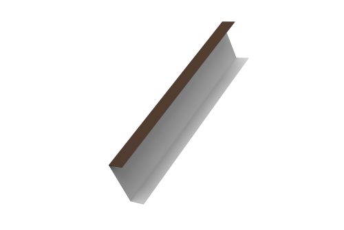 Декоративная накладка на столб универсальная 60х60 для забора жалюзи 0,7 PE RAL 8017 шоколад (2,5м)