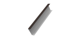 Декоративная накладка на столб универсальная 80х80 для забора жалюзи 0,5 Satin RR 32 темно-коричневый (2,5м)