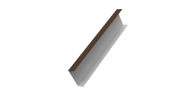 Декоративная накладка на столб универсальная 80х80 для забора жалюзи 0,5 Drap TX RAL 8017 шоколад (2,5м)