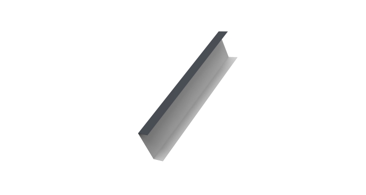 Декоративная накладка на столб универсальная 80х80 для забора жалюзи 0,5 PurPro Matt 275 RAL 7024 мокрый асфальт (1,8м)