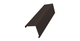 Декоративная накладка на столб универсальная угловая 60х60 для забора жалюзи 0,5 Velur X RR 32 темно-коричневый (2м)