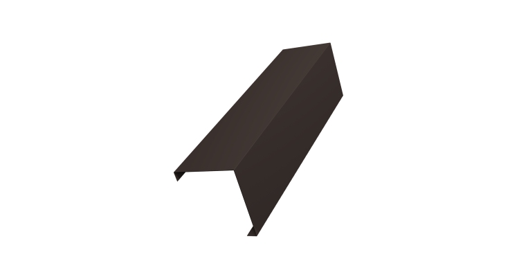 Декоративная накладка на столб универсальная угловая 80х80 для забора жалюзи 0,5 Atlas X RR 32 темно-коричневый (2м)