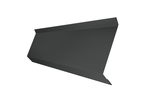 Планка примыкания в штробу 60 - 0.5 мм Rooftop Бархат RAL 7016 антрацитово-серый (2 м)