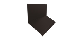 Планка примыкание верхнее к стене фальц Grand Line 150х130х20 0,45 Drap TX RR 32 темно-коричневый (2м)