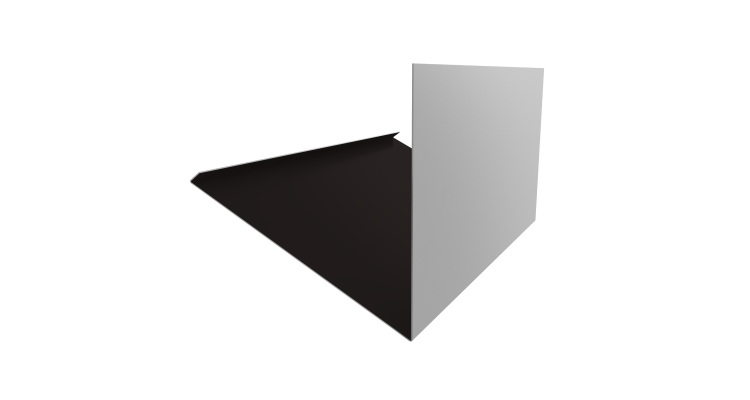 Планка примыкание верхнее к трубе фальц 0,45 Drap ST RAL 9005 черный (3м)