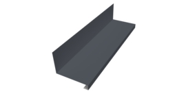 Планка примыкание нижнее к трубе фальц 0,5 PE с пленкой RAL 7024 мокрый асфальт (2м)