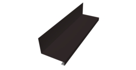 Планка примыкание нижнее к трубе для Кликфальц Pro 0,45 Drap TX RAL 9005 черный (2м)