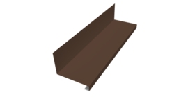 Планка примыкание нижнее к трубе для Кликфальц Pro Grand Line 0,5 Satin Matt RAL 8017 шоколад (3м)
