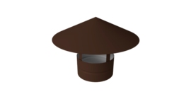 Дымник на трубу круглый d300 0,45 PE с пленкой RAL 8017 шоколад