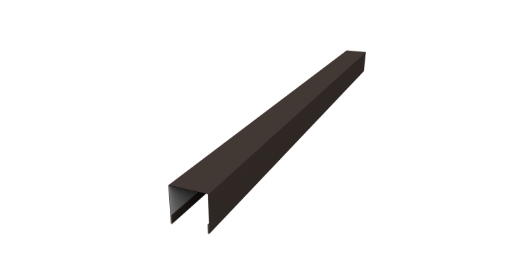 Планка вертикальная лицевая для забора жалюзи Palermo 0,5 PurPro Matt 275 RR 32 темно-коричневый (3м)