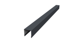 Планка вертикальная лицевая для забора жалюзи Palermo 0,45 Drap TX RAL 7024 мокрый асфальт (3м)