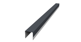 Планка вертикальная обратная для забора жалюзи Palermo 0,45 PE RAL 7024 мокрый асфальт (1,8м)