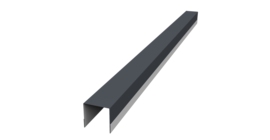 Планка вертикальная обратная для забора жалюзи Palermo 0,5 Satin RAL 7024 мокрый асфальт (2,5м)