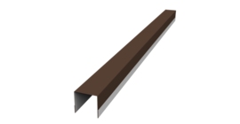 Планка вертикальная обратная для забора жалюзи Palermo 0,5 Satin Matt RAL 8017 шоколад (3м)