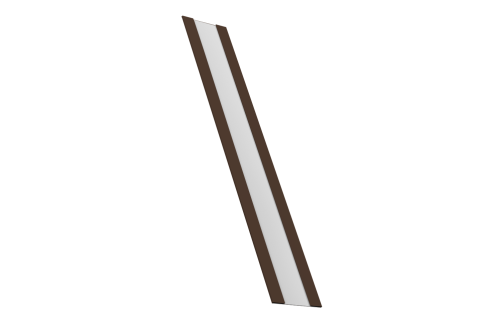 Крепежная планка жалюзи Milan, Milan Slim, Tokyo 0,45 Drap RAL 8017 шоколад (2м)