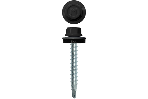 Саморез кровельный Daxmer 4,8х35 RAL 9005 (250) сверло №1