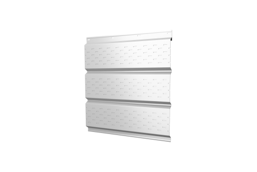 Софит металлический полная перфорация 0,5 Satin с пленкой RAL 9003 сигнальный белый