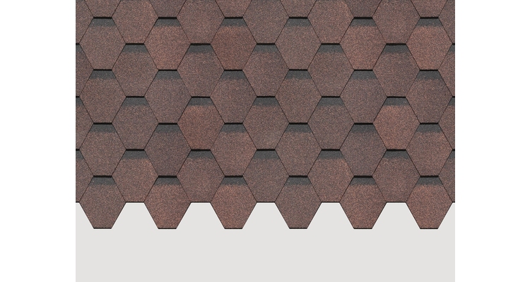 Гибкая черепица Docke Standard Сота, Коричневый
