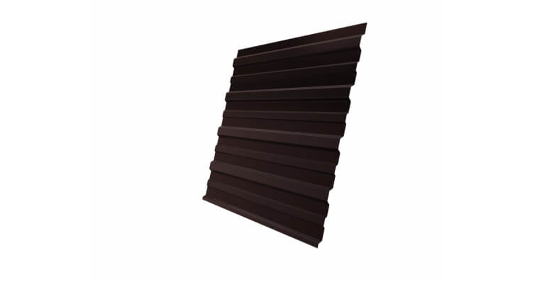 Профнастил С10A GL 0,5 GreenCoat Pural BT, Matt 887 шоколадно-коричневый (RAL 8017 шоколад)